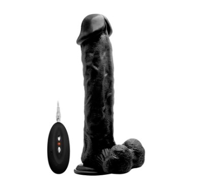 RealRock - Wibrujące realistyczne dildo z jądrami  28 cm